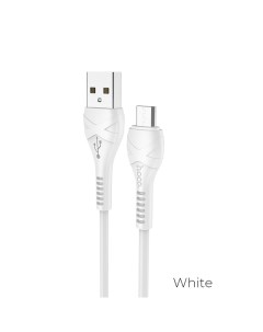 Кабель USB Micro USB 2 4A быстрая зарядка 1м белый X37 Cool power Hoco