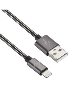 Кабель Lightning 8 pin USB 2A 1 2м темно серый 1080347 Digma