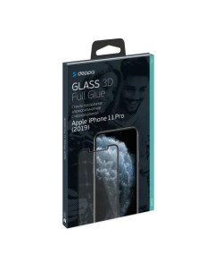 Защитное стекло для экрана смартфона iPhone iPhone 11 Pro FullScreen черная рамка 3D 62585 Deppa