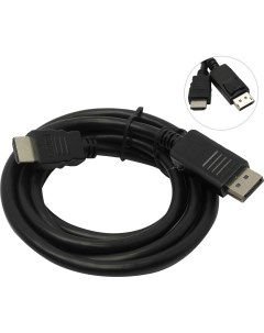 Кабель DisplayPort 20M HDMI 19M экранированный 1 8 м черный BXP CC DP HDMI 018 Bion
