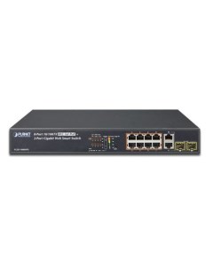 Коммутатор FGSD 1008HPS управляемый кол во портов 8x1 Гбит с combo RJ 45 SFP 2x1 Гбит с установка в  Planet