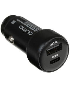 Автомобильное зарядное устройство All QC PD Charger 0079 USB 1xUSB Type C 2 4А QC PD черный Charger  Qumo