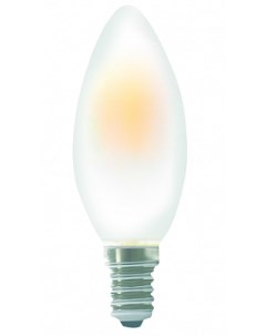 Лампа светодиодная E14 свеча 7Вт 3000K теплый свет 650лм диммируемая филаментная BK 14W7C30 Frosted Bk-люкс