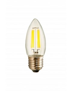 Лампа светодиодная E27 свеча 5Вт 3000K теплый свет 550лм филаментная BK 27W5C30 Edison Bk-люкс