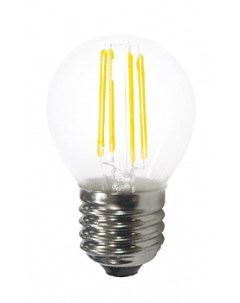 Лампа светодиодная E27 шар G45 7Вт 3000K теплый свет 650лм диммируемая филаментная BK 27W7G45 Edison Bk-люкс