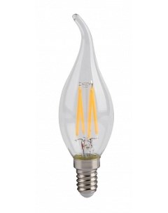Лампа светодиодная E14 свеча на ветру 5 5Вт 2700K теплый свет 500лм филаментная BK 14W5CF30 standart Bk-люкс