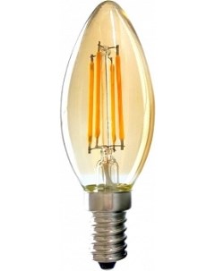 Лампа светодиодная E14 свеча 2 5Вт 2700K теплый свет 250лм филаментная BK 14W2C30 standart Bk-люкс