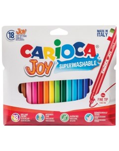 Фломастеры смываемые Joy 18 шт 40555 Carioca