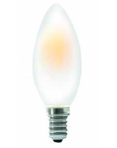 Лампа светодиодная E14 свеча 5Вт 3000K теплый свет 450лм филаментная BK 14W5C30 Frosted Bk-люкс
