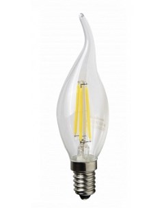 Лампа светодиодная E14 свеча на ветру 7Вт 3000K тёпло белый 750лм филаментная BK 14W7CF30 Edison Bk-люкс