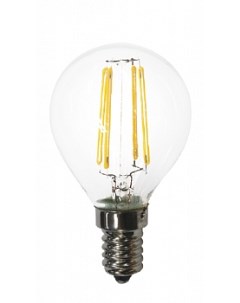 Лампа светодиодная E14 шар G45 7Вт 3000K теплый свет 650лм диммируемая филаментная BK 14W7G45 Edison Bk-люкс