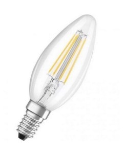Лампа светодиодная E14 свеча 4Вт 2700K тёпло белый 470лм филаментная CLB40 4058075068353 Osram
