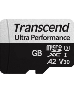 Карта памяти 128Gb microSDXC 340S Class 10 UHS I U3 V30 A2 адаптер Transcend