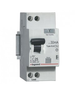 Выключатель автоматический дифференциального тока RX3 1P N C 25А AC 30мА 419401 Legrand