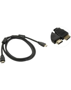 Кабель HDMI 19M HDMI 19M v2 0 4K ферритовый фильтр 1 8 м черный EX CC HDMI2 1 8F EX287723RUS Exegate