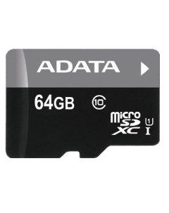 Карта памяти 64Gb microSDXC Class 10 UHS I U1 адаптер Adata