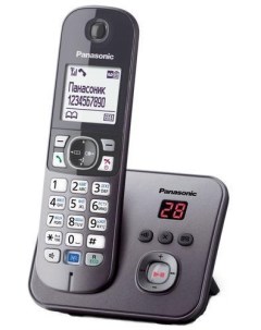 Радиотелефон KX TG6821 DECT АОН металлик Panasonic
