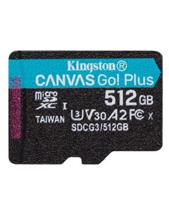 Карта памяти 512Gb microSDXC Canvas Go Plus Class 10 UHS I U3 SDCG3 512GBSP Kingston