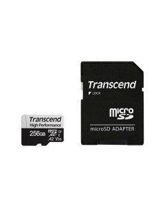 Карта памяти 256Gb microSDXC 330S Class 10 UHS I U3 адаптер Transcend