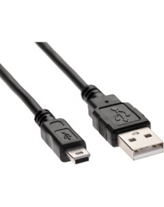 Кабель USB 2 0 Am Mini USB 2 0 Bm 3 м черный TC6911BK 3 0M Telecom