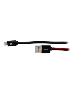 Кабель USB Lightning 8 pin MFI 1м черный красный MD IP5C01L BK R Mango device