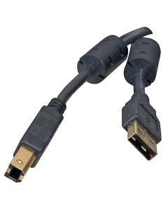 Кабель USB 2 0 Am Bm позолоченные контакты 2 ферритовых кольца 1 8м UC5010 018A 5bites