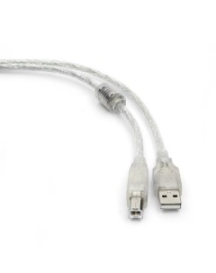 Кабель USB 2 0 Am USB 2 0 Bm ферритовый фильтр 1 8 м прозрачный CCF USB2 AMBM TR 6 Gembird/cablexpert