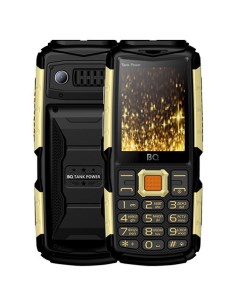 Мобильный телефон 2430 Tank Power 2 4 320x240 TN 32Mb RAM BT 2 Sim 4000 мА ч черный золотистый Bq