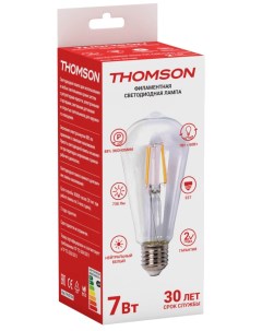 Лампа светодиодная E27 лампа Эдисона ST64 7Вт 4500K белый 730лм филаментная TH B2106 Thomson
