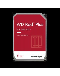 Жесткий диск HDD 6Tb Red Plus 3 5 5400rpm 128Mb SATA3 WD60EFZX Western digital