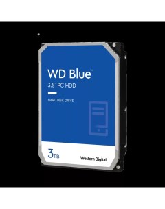 Жесткий диск HDD 3Tb Blue 3 5 5400rpm 256Mb SATA3 WD30EZAZ Western digital