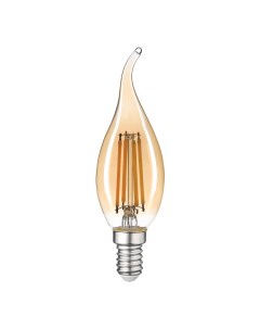 Лампа светодиодная E14 свеча на ветру 9Вт 2400K теплый свет 855лм филаментная Filament TH B2119 Thomson