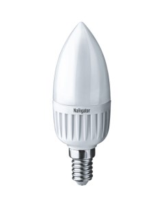 Лампа светодиодная E14 свеча C37 5Вт 4000K белый 400лм 18862 NLL P C37 5 230 4K E14 FR 94482 Navigator