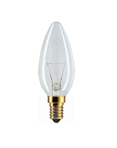 Лампа накаливания E14 свеча B35 60Вт теплый свет 670лм 926000003017 871150001167150 Philips
