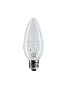 Лампа накаливания E27 свеча B35 40Вт теплый свет 390лм 921492044218 871150005669650 Philips