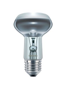Лампа накаливания E27 рефлектор R63 60Вт теплый свет 926000005918 871150004366578 Philips