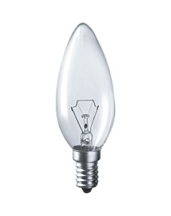 Лампа накаливания E14 свеча B35 60Вт теплый свет 660лм NI В 60 230 E14 CL 94304 15778 Navigator