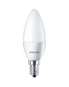Лампа светодиодная E14 свеча B35 6 5Вт 4000K белый 620лм 929001886607 8718696816875 Philips