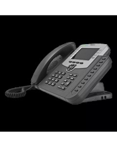 VoIP телефон VP 56 P 6 линий 6 SIP аккаунтов монохромный дисплей PoE черный серебристый Snr