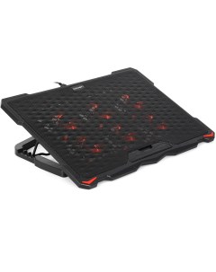 Охлаждающая подставка для ноутбука 17 CMLS 402 вентилятор 6х70мм красная подсветка пластик черный CM Crown