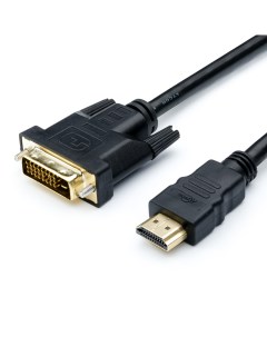 Кабель HDMI 19M DVI D 25M Dual Link 4K экранированный 3 м черный AT3810 AT3810 Atcom