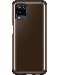 Чехол накладка Soft Clear Cover для смартфона Galaxy A12 черный EF QA125TBEGRU Samsung