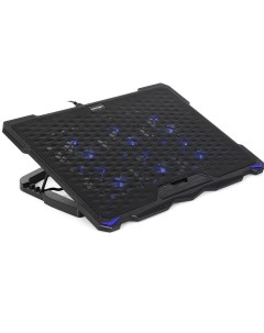 Охлаждающая подставка для ноутбука 17 CMLS 403 вентилятор 6х70мм синяя подсветка пластик черный CM00 Crown
