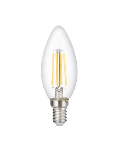 Лампа светодиодная E14 свеча C35 8Вт 3000K теплый свет 760лм филаментная PLED OMNI C35 8w E14 3000K  Jazzway