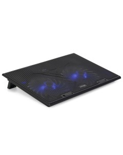 Охлаждающая подставка для ноутбука 17 CMLS 401 вентилятор 2x150мм синяя подсветка пластик черный CM0 Crown