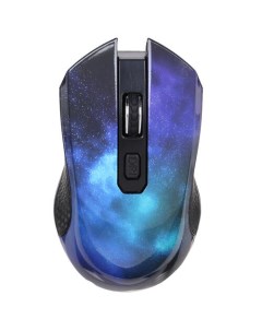 Мышь беспроводная  Office Universe M27, 1600dpi, оптическая светодиодная, USB, синий/черный Qumo