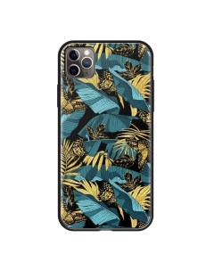 Чехол накладка Glass Case для смартфона Apple iPhone 11 Pro Max пластик TPU принт джунгли 87268 Deppa