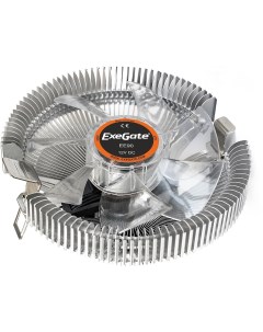 Кулер для процессора EE90 для Socket 775/115x/1200/AM2/AM2+/AM3/AM3+/FM1/AM4/FM2/FM2+, 90 мм, 2200rpm, 22 дБА, 75 Вт, 3-pin, Al (EX286149RUS) Exegate