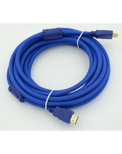 Кабель HDMI 19M HDMI 19M v1 4 ферритовый фильтр 3 м синий 794271 Венрех