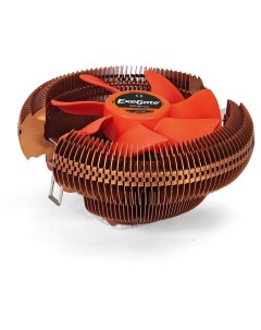 Кулер для процессора EE90-Cu для Socket 775/115x/1200/AM2/AM2+/AM3/AM3+/FM1/AM4/FM2/FM2+, 90 мм, 2200rpm, 22 дБА, 80 Вт, 3-pin, Al+Cu (EX286151RUS) Exegate